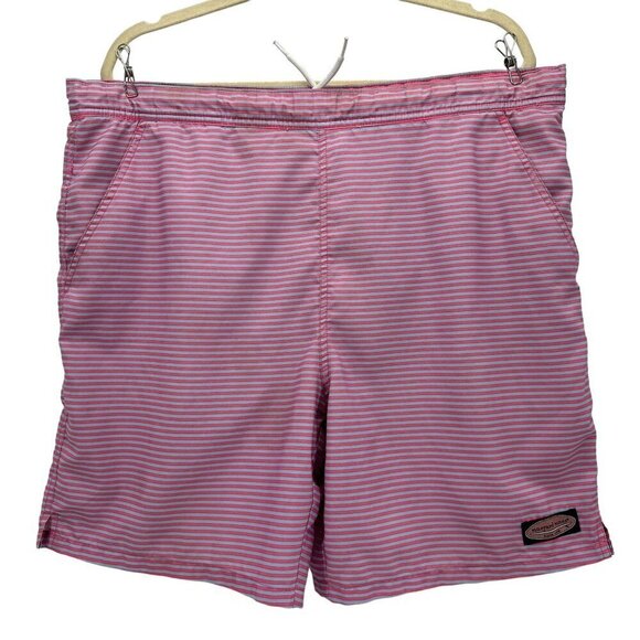 Vineyard Vines Blue Pink Striped Swim Trunks Shorts Mens Medium - Picture 1 of 9